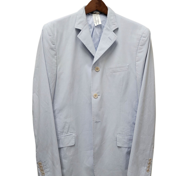 Dolce & Gabbana Powder Blue 3-Button Side Vent Men's Blazer Side Size 48R (38US) - Picture 6 of 16
